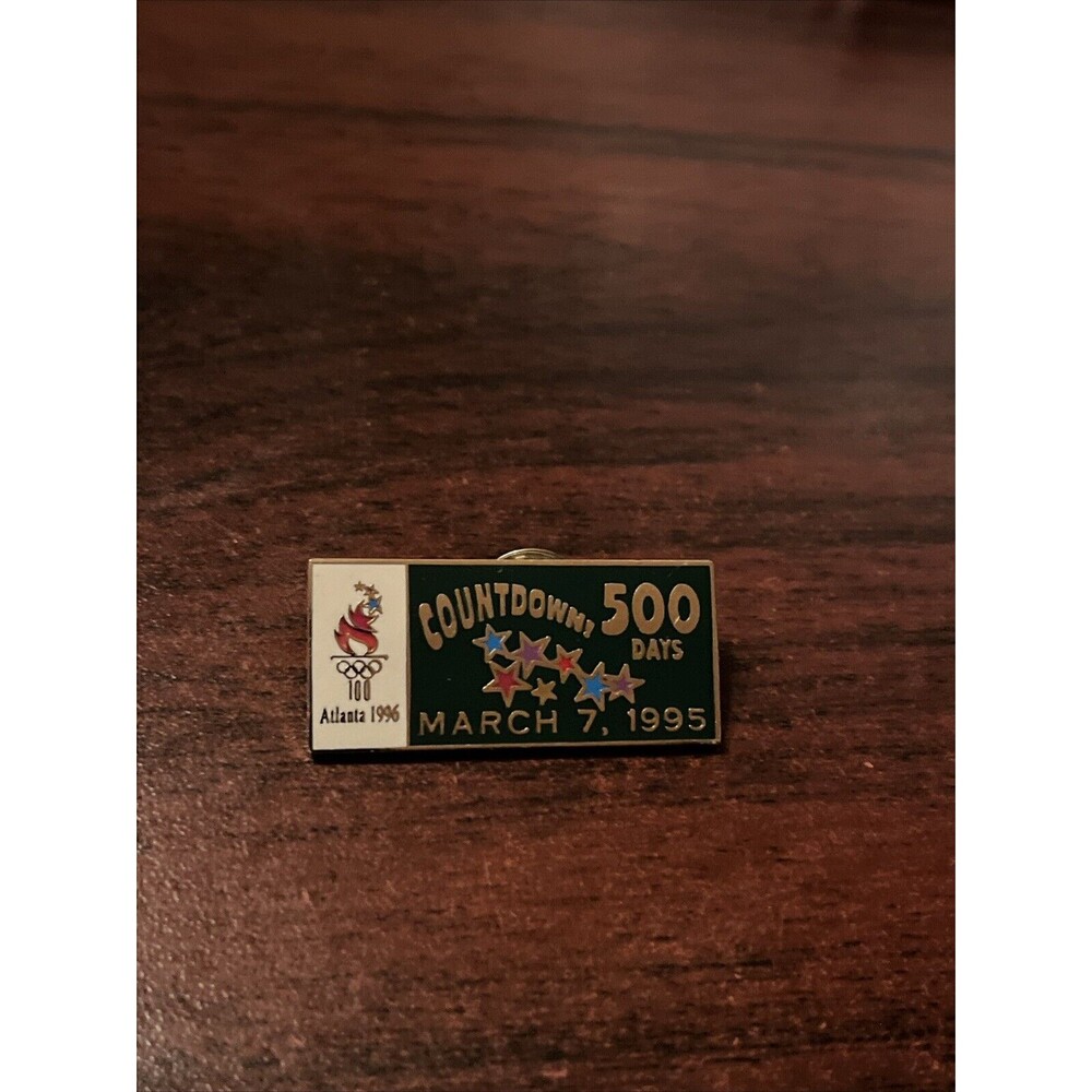 Vintage Countdown To The‎ 1996 Atlanta Olympics 500 Days Lapel Hat Pin